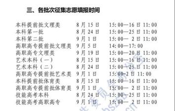 征集志愿，录取结果公布时间及填报注意事项