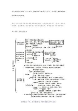 初三化学复习提纲：知识框架与要点归纳