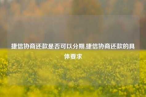 捷信分期付款全攻略：从申请到还款，一篇文章全搞懂