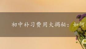 初中补习费用大揭秘：如何合理选择与安排