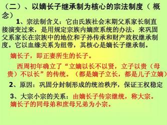 宗法制：古代社会权力分配与继承的制度