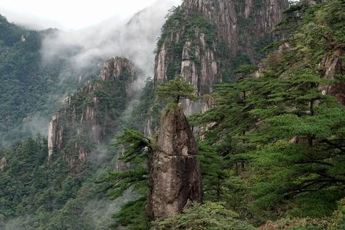 黄山四绝指的是哪四个：奇松、怪石、云海与温泉