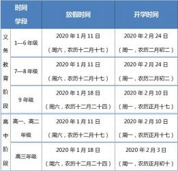 寒假时间：中小学什么时候放寒假？