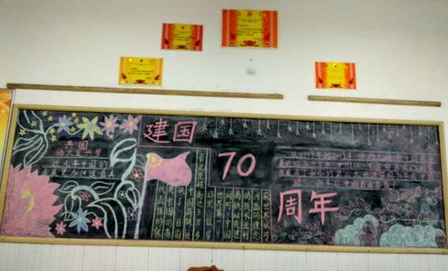 建国70周年黑板报：庆祝祖国辉煌成就，展现爱国之情