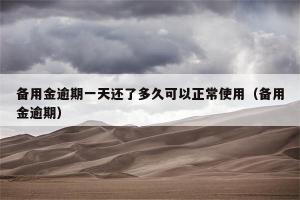 支付宝备用金逾期后果：影响、后果与应对策略