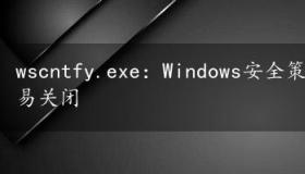 wscntfy.exe：Windows安全策略的一部分，不要轻易关闭