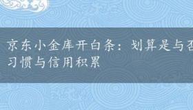 京东小金库开白条：划算是与否，关键在于你的消费习惯与信用积累