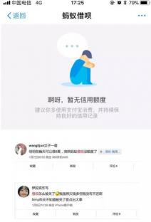 借呗突然暂无信用额度