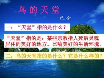 鸟的天堂课文原文：巴金笔下的南国风光与生命的赞歌