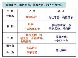 手指课文赏析：探索每根手指的独特之处与价值